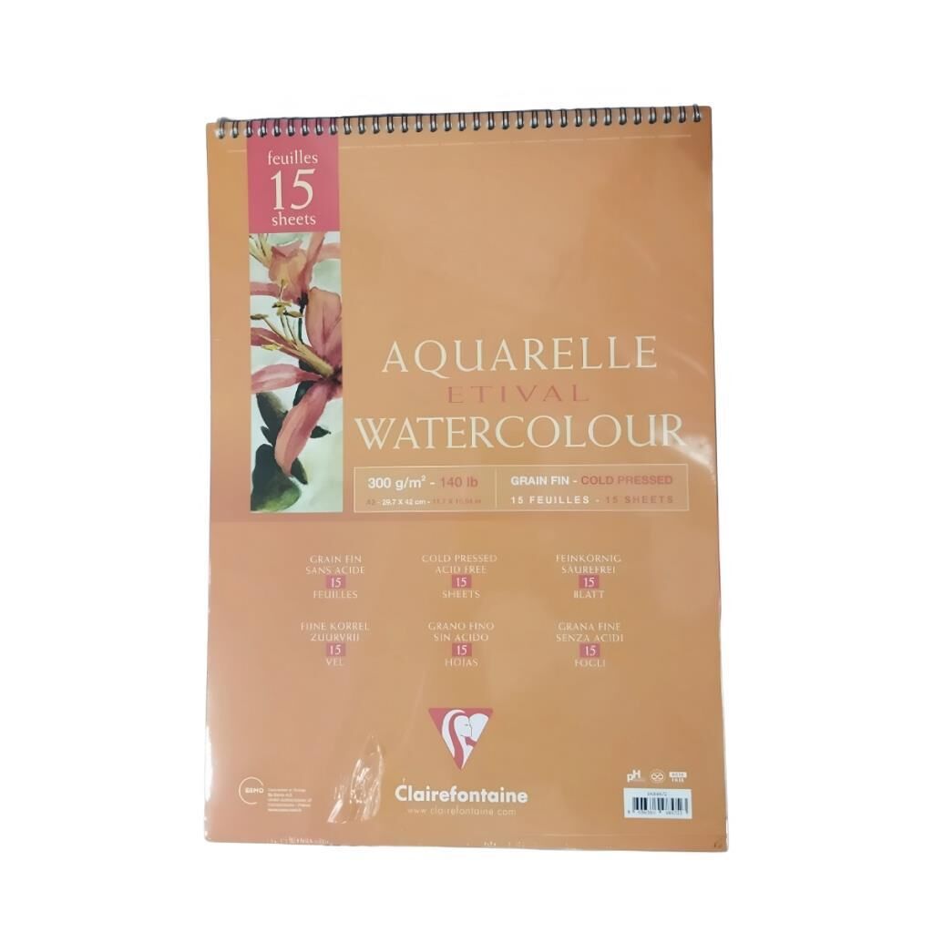 Clairefontaine Etival 300gr Suluboya Blok A3 15 Yaprak Spralli