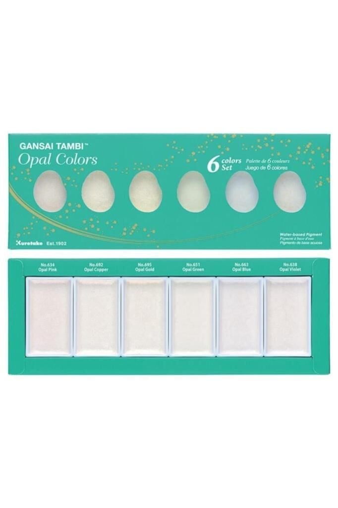 Zig Gansai Tambi Opal Inci Ve Sedef 6 Renk Sulu Boya Seti