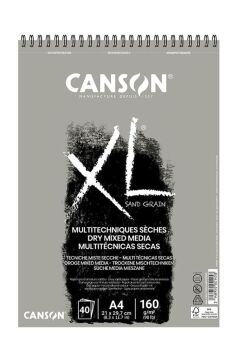 Canson XL Sand Grain Gri Dry Mixed Media Blok 160 gr. A4 40 yp.