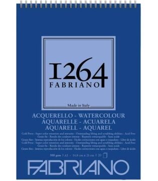 Fabriano 1264 Suluboya Defteri Spiralli 300 gr. 20 Yp. A5