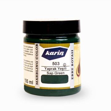 Karin Ezilmiş Geleneksel Ebru Boyası 105 ml 503 Yaprak Yeşili