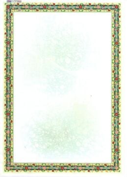 Tezhip Desenli Mat Kuşe A4 5 Adet Set 020