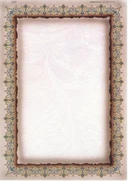 Tezhip Desenli Mat Kuşe A4 5 Adet Set 019