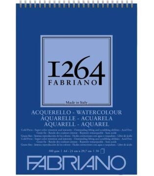 Fabriano 1264 Suluboya Defteri Spiralli 300 gr. 30 Yp. A4