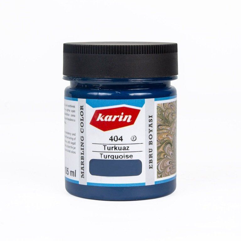 Karin Ezilmiş Ebru Boyası 105ml 404 Turkuaz