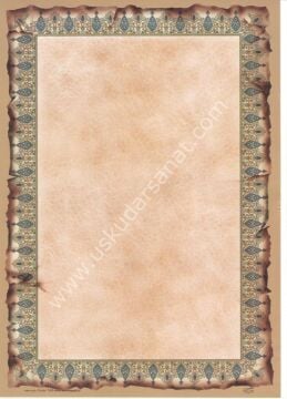 Tezhip Desenli Mat Kuşe A4 5 Adet Set 017