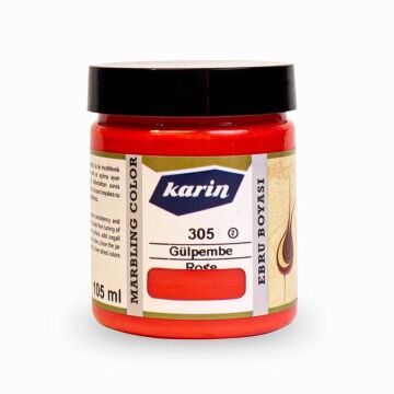 Karin Ezilmiş Geleneksel Ebru Boyası 105 ml 305 Gül Pembe