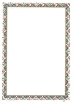 Tezhip Desenli Mat Kuşe A4 5 Adet Set 011