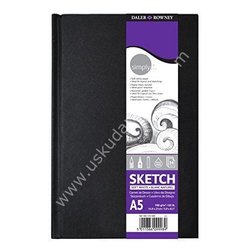 Daler Rowney Ciltli A5 54 Yaprak Sketch Defter 100gr Soft White