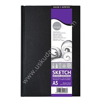 Daler Rowney Ciltli A5 54 Yaprak Sketch Defter 100gr Soft White