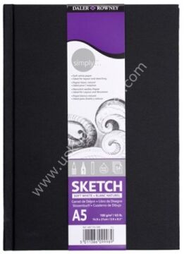 Daler Rowney Ciltli A5 54 Yaprak Sketch Defter 100gr Soft White