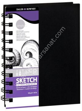 Daler Rowney Spiralli A5 54 Yaprak Sketch Defter 100gr Soft White