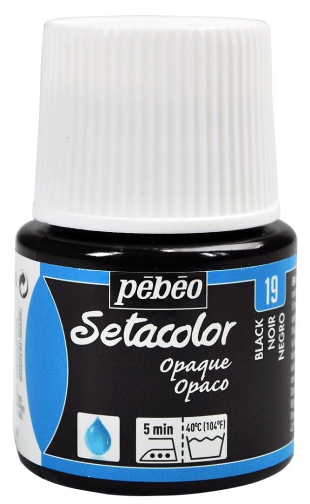 Pebeo Setacolor Opaque Kumaş Boyası 45ml 19 lague noire Siyah