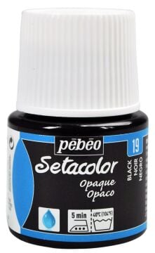 Pebeo Setacolor Opaque Kumaş Boyası 45ml 19 lague noire Siyah
