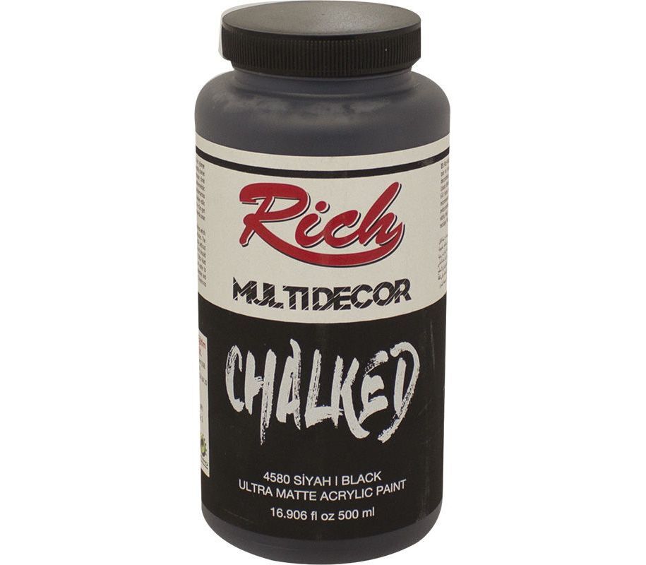 Rich Multi Decor Chalked Akrilik Boya 500ml. 4580 SİYAH