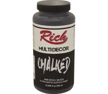 Rich Multi Decor Chalked Akrilik Boya 500ml. 4580 SİYAH
