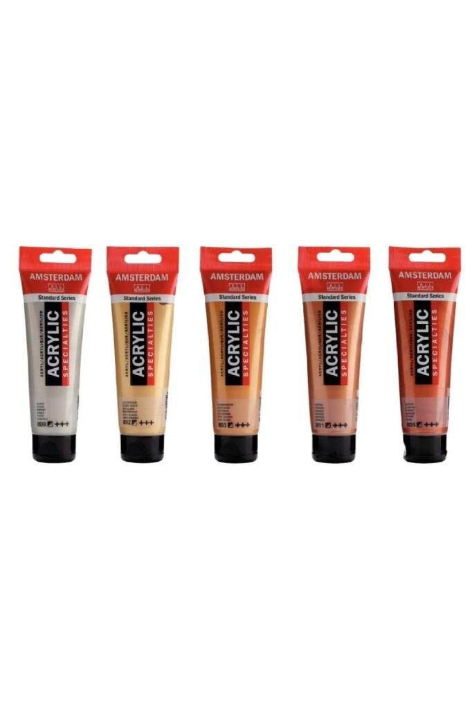 Amsterdam Akrilik Boya 120ml 5'li Set Metalik Tonları Renkleri