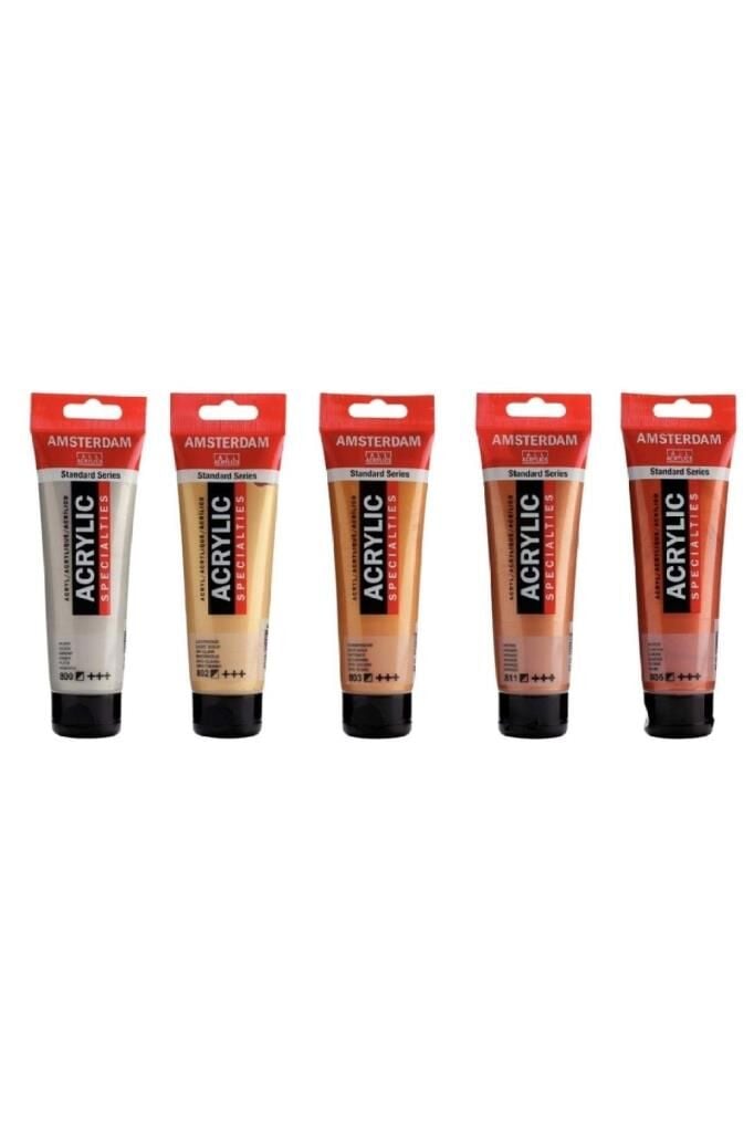 Amsterdam Akrilik Boya 120ml 5'li Set Metalik Tonları Renkleri