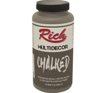 Rich Multi Decor Chalked Akrilik Boya 500ml. 4578 RETRO SİYAH