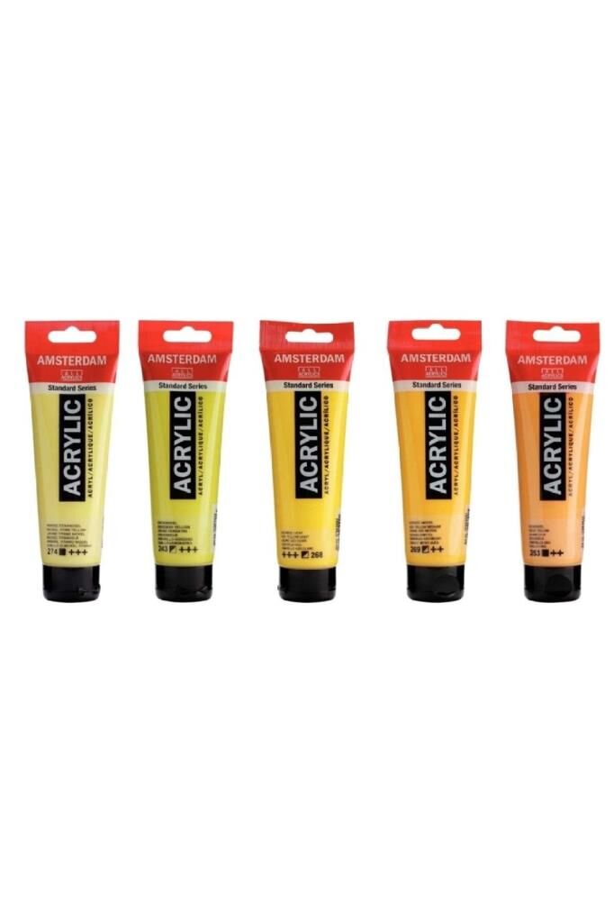 Amsterdam Akrilik Boya 120ml 5'li Set Sarı Güneş Tonu Renkleri
