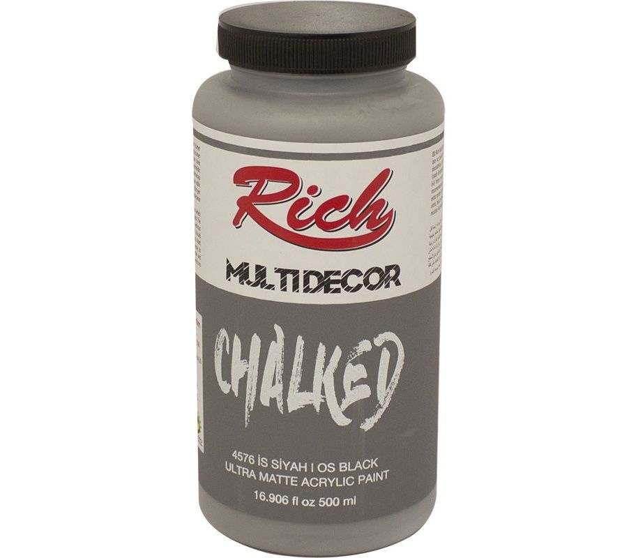 Rich Multi Decor Chalked Akrilik Boya 500ml. 4576 İS SİYAHI