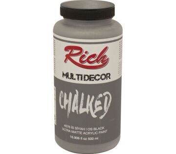 Rich Multi Decor Chalked Akrilik Boya 500ml. 4576 İS SİYAHI