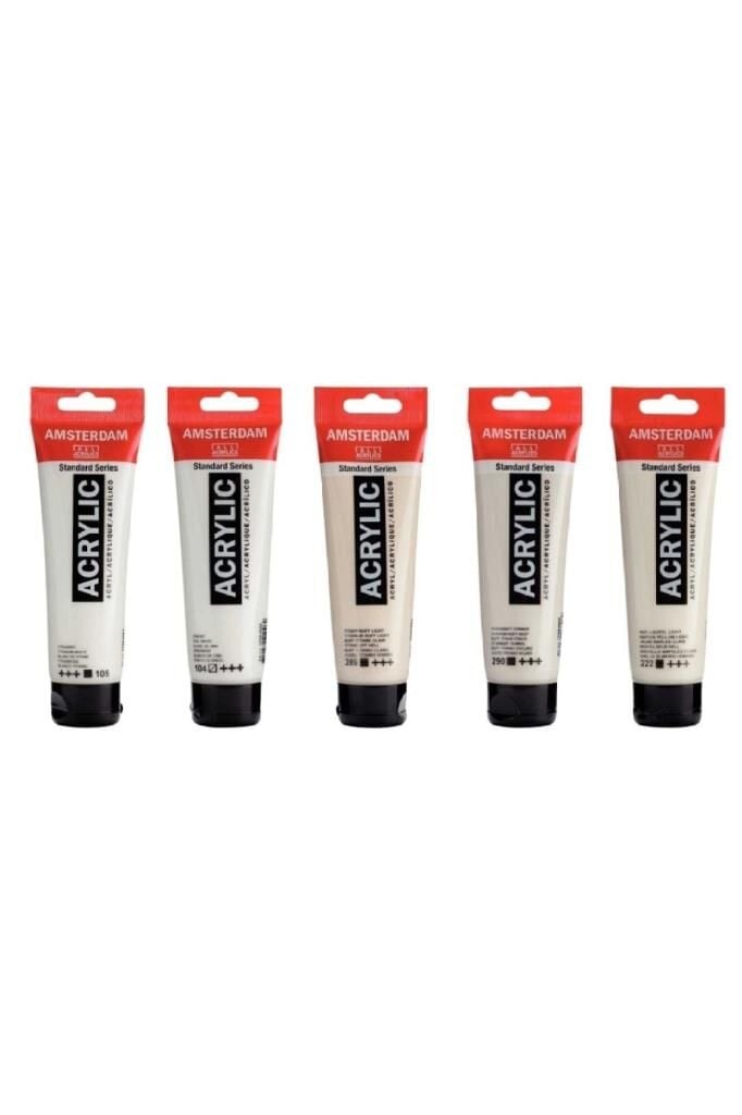 Amsterdam Akrilik Boya 120ml 5'li Set Beyaz Tonu Renkleri