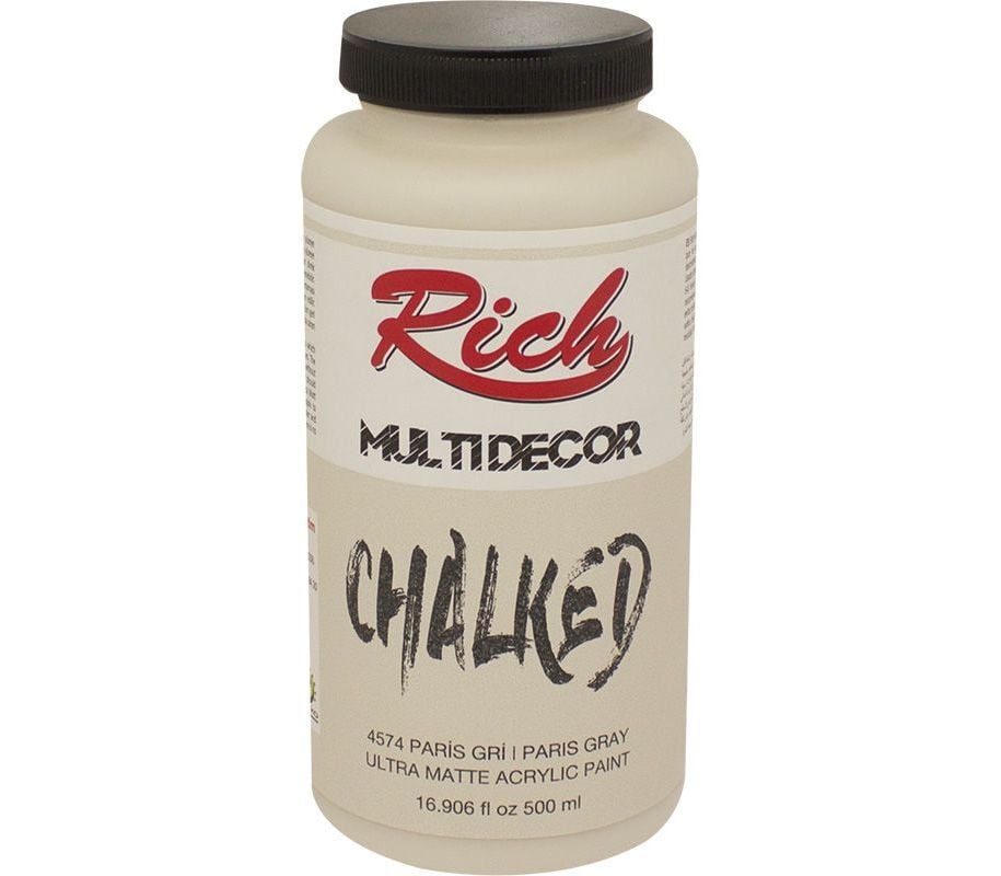 Rich Multi Decor Chalked Akrilik Boya 500ml. 4574 PARİS GRİ