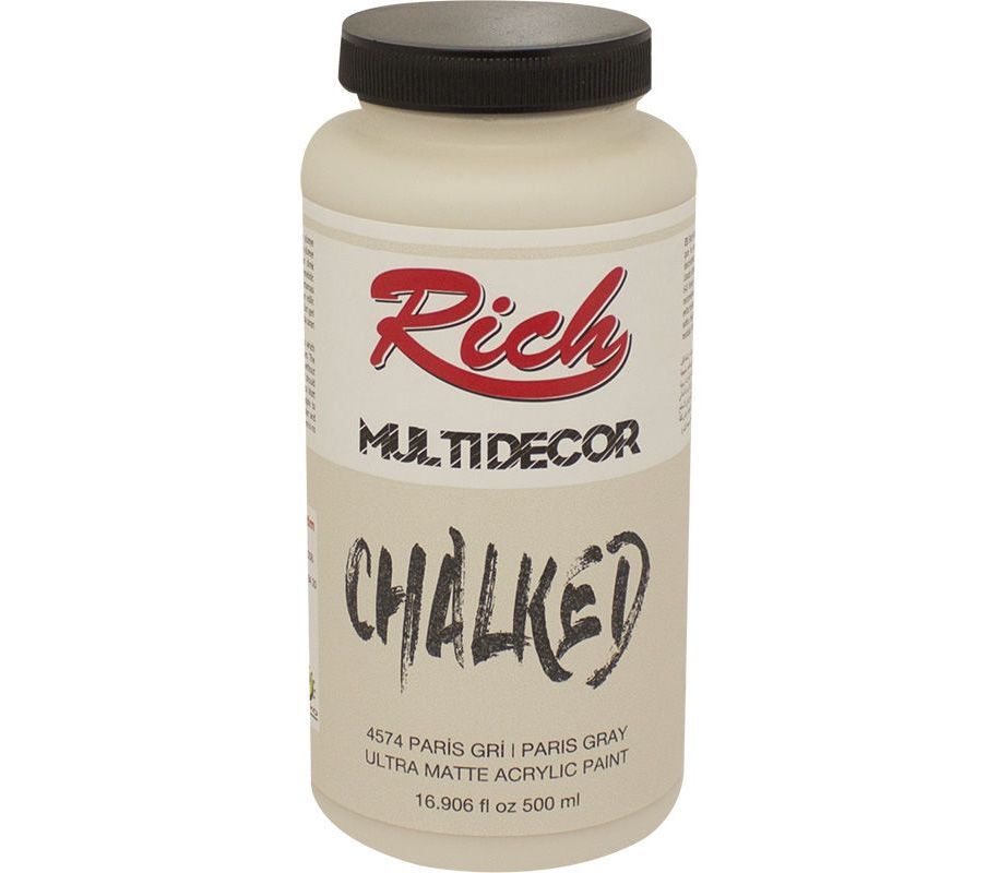Rich Multi Decor Chalked Akrilik Boya 500ml. 4574 PARİS GRİ
