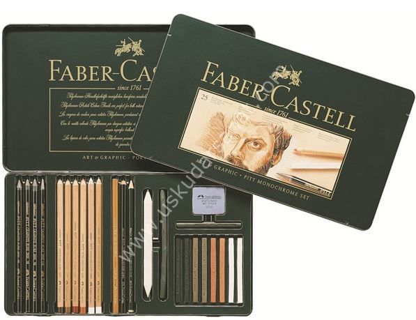 Faber Castell PITT Monochrome Seti 25 Parça