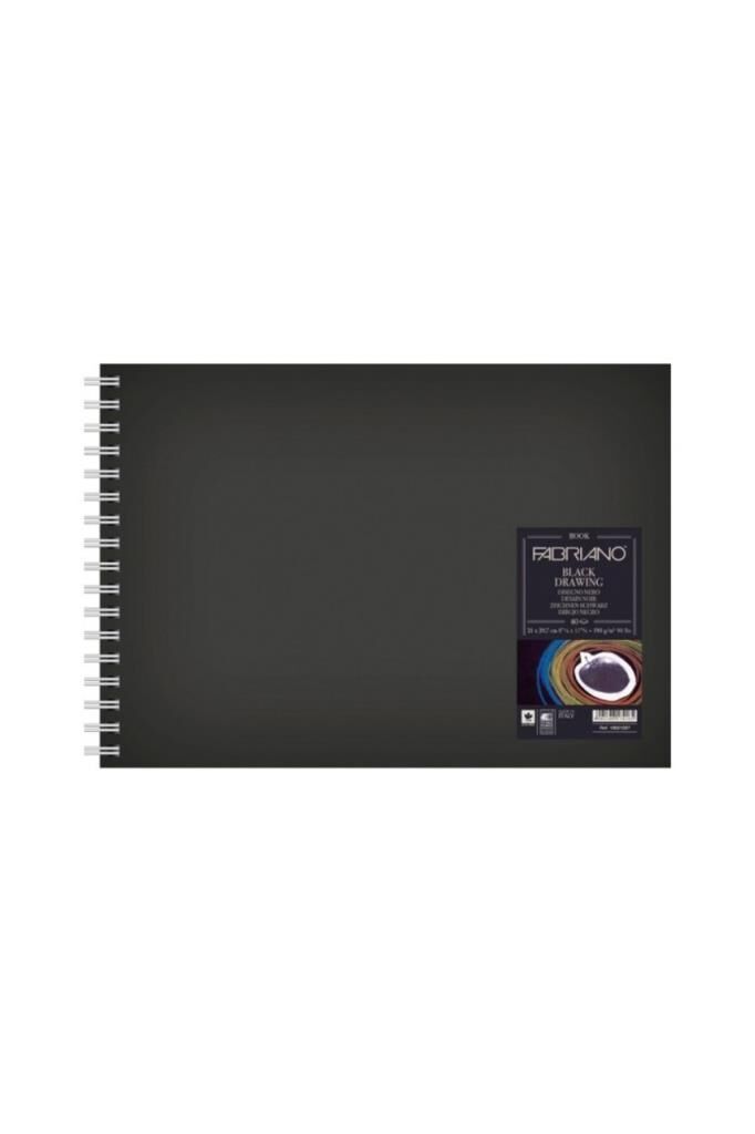 Fabriano Black Drawing Book, Siyah Murillo Karton, 190gr, A4 21x29,7cm