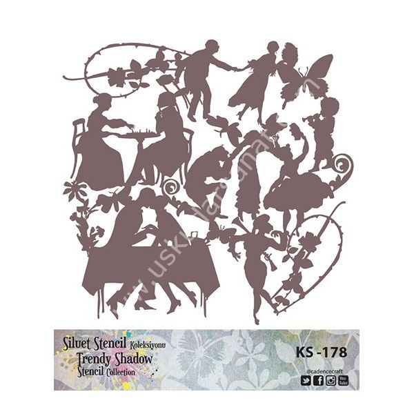 Cadence Siluet Trendy Shadow Stencil KS-178