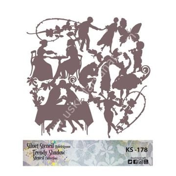 Cadence Siluet Trendy Shadow Stencil KS-178