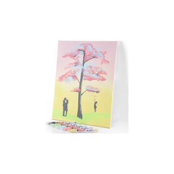 Edding 5100 Akrilik Markör 5’Li Paket (Pastel) - Sarı Mavi Yeşil Gül Gri - 2-3 Mm’Lik Yuvarlak Uç