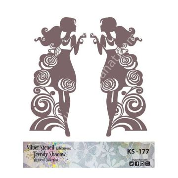 Cadence Siluet Trendy Shadow Stencil KS-177