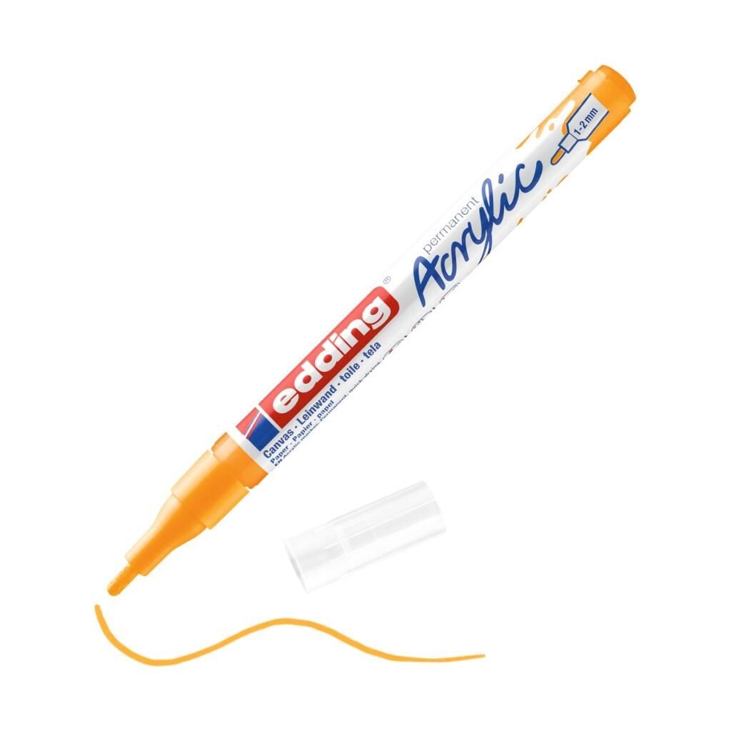 Edding 5300 İnce Uçlu Akrilik Markör - Güneş Sarısı - 1-2 Mm’Lik İnce Yuvarlak Uç