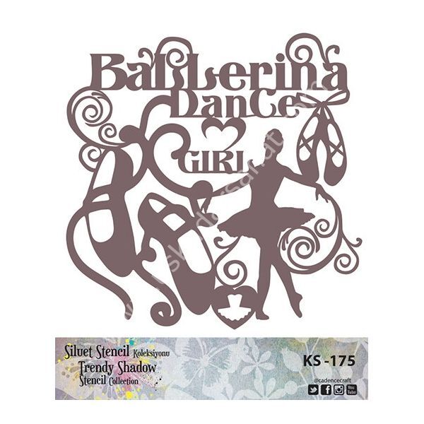 Cadence Siluet Trendy Shadow Stencil KS-175