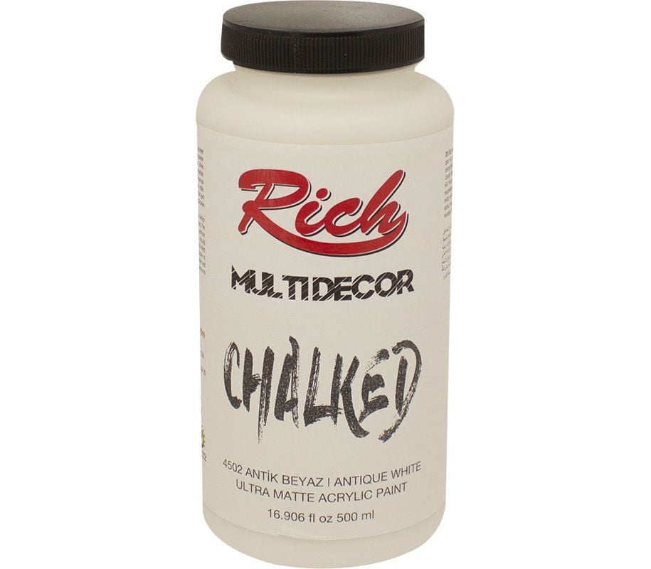 Rich Multi Decor Chalked Akrilik Boya 500ml. 4502 ANTİK BEYAZ