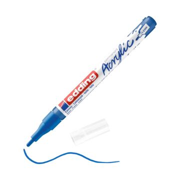 Edding 5300 İnce Uçlu Akrilik Markör - Anzer Mavi - 1-2 Mm’Lik İnce Yuvarlak Uç