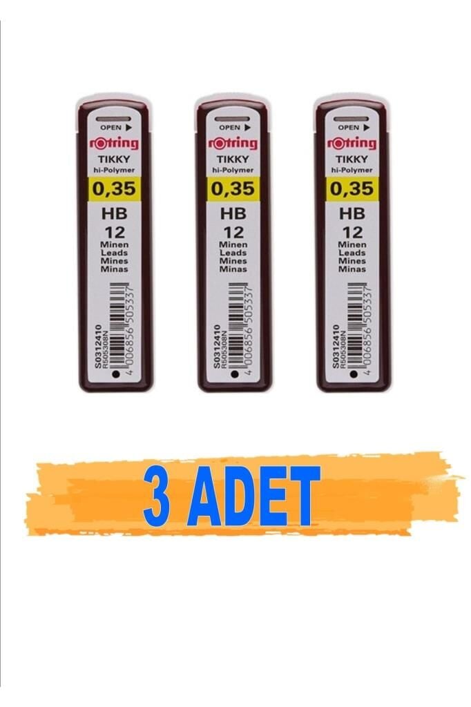 Rotring Min 0,35 Mm Hb Versatil Kalem Ucu 3 Adet Hi Polymer Germany