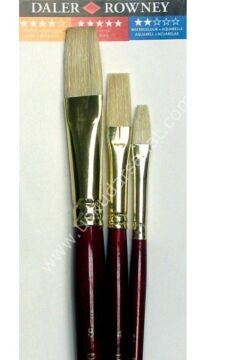 D.Rowney Simply Beyaz Bristle Fırça Seti 3 lü