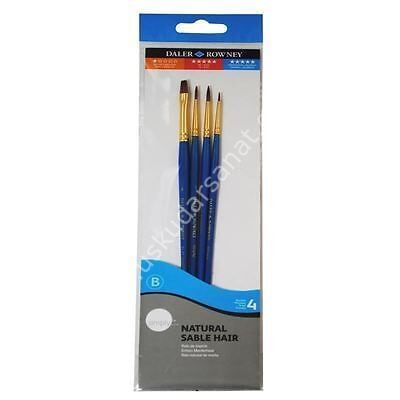 D.Rowney Simply Doğal Kıl Fırça Seti 4 lü