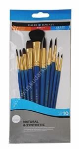 D.Rowney Simply Doğal ve Sentetik Karışık Fırça Seti 10 lu
