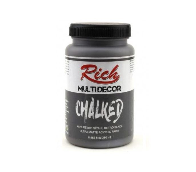 Rich Multi Decor Chalked Akrilik Boya 250ml. 4578 RETRO SİYAH