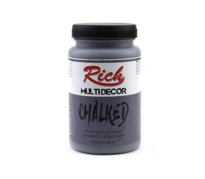 Rich Multi Decor Chalked Akrilik Boya 250ml. 4576 İS SİYAHI