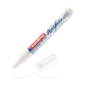 Edding 5100 Orta Uçlu Akrilik Markör - Trafik Beyaz - 2-3 Mm’Lik Yuvarlak Uç