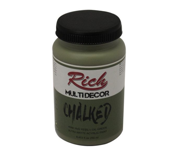 Rich Multi Decor Chalked Akrilik Boya 250ml. 4568 YAĞ YEŞİLİ