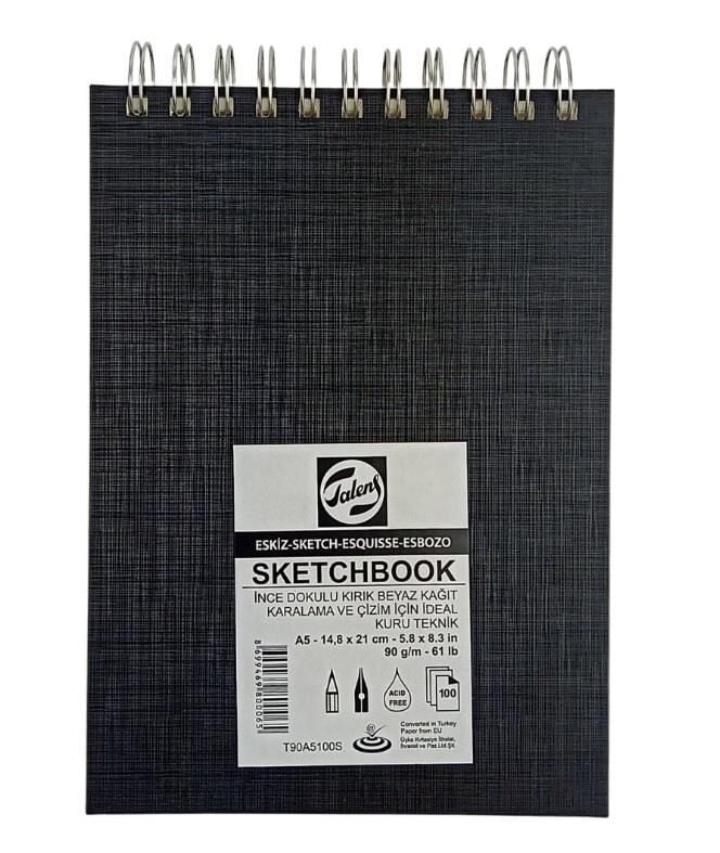 Talens Eskiz Defteri A5 Spiralli 90 Gr. 100 Yaprak