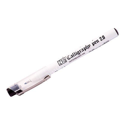 Zig Calligraphy Pen YAN KESİK Kaligrafi Kalemi 2.0 mm Siyah