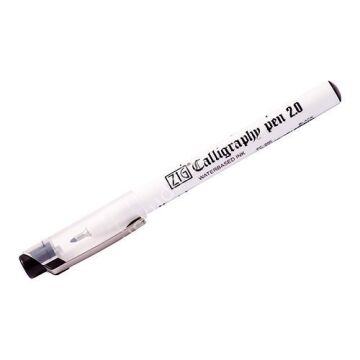 Zig Calligraphy Pen YAN KESİK Kaligrafi Kalemi 2.0 mm Siyah
